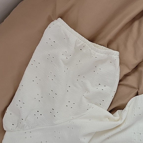 White Eyelet Button-Down Dress - Picture 3 of 5